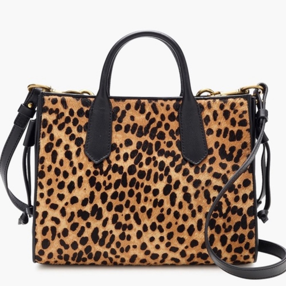 NWT J Crew collection calf hair bag
